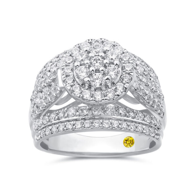 Opulent Lab Created Diamond Cocktail Ring-2 ct. tw.-925 Sterling Silver_1