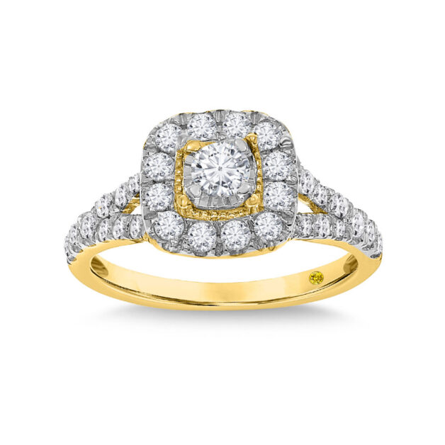Aura Bloom Cushion Shaped Lab Grown Diamond Engagement Ring