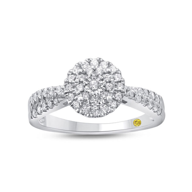 Sylva Pavé Set Lab Created Diamond Engagement Ring