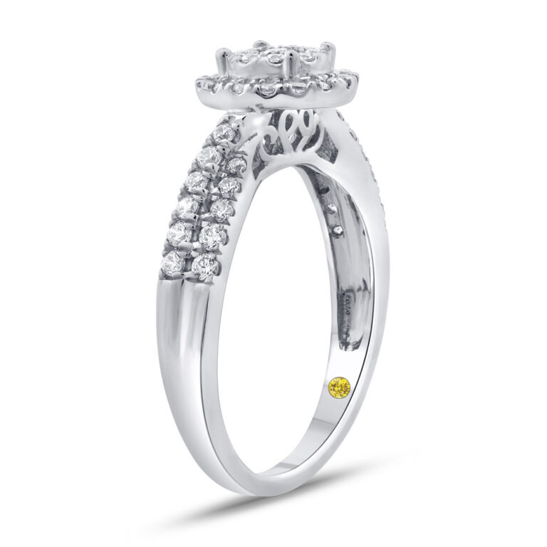 Sylva Pavé Set Lab Created Diamond Engagement Ring