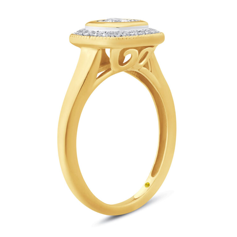 Crescent Lab Grown Diamond Ring