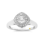 Inverted Cushion Shaped Lab Grown Diamond Engagement Ring-1/3 ct. tw.-18K White Gold_1