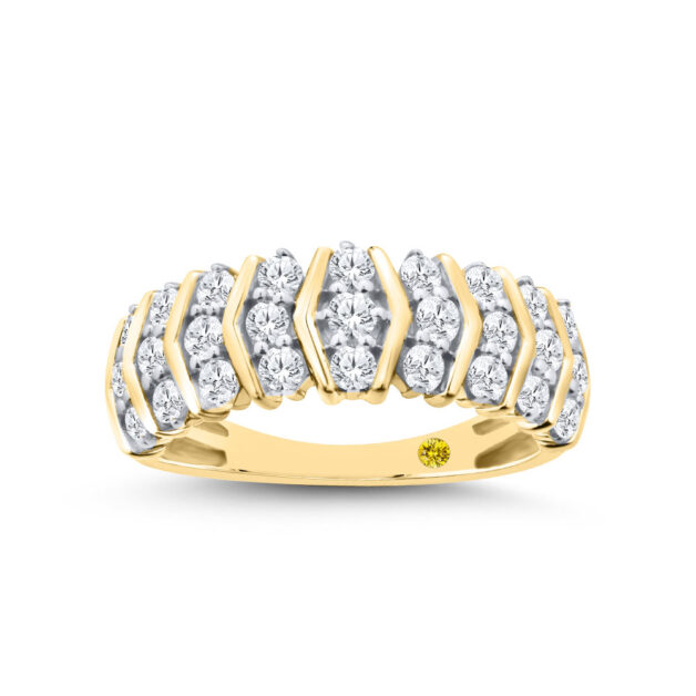 Luxe Lab Created Diamond Anniversary Ring-1 ct. tw.-18K Yellow Gold_1