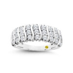 Triple Row 'S' Frame Lab Grown Diamond Anniversary Ring-1 ct. tw.-18K White Gold_1