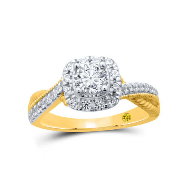 Etheral Twist Cushion Shaped Lab Grown Diamond Engagement Ring