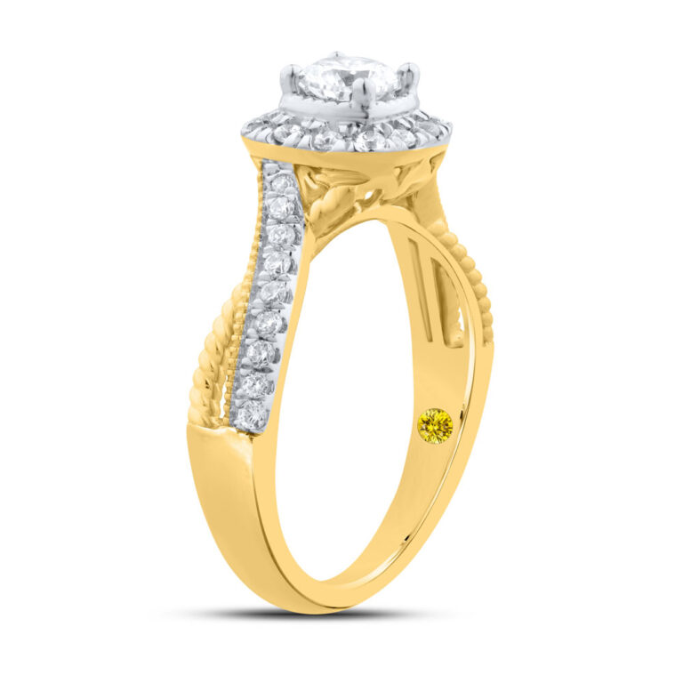 Ethereal Twist Cushion Shaped Lab Diamond Engagement Ring