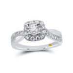 Halo Embrace Cushion Shaped Lab Grown Diamond Engagement Ring