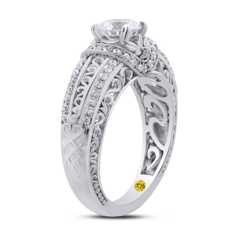 Art Deco Themed Lab Grown Diamond Ring
