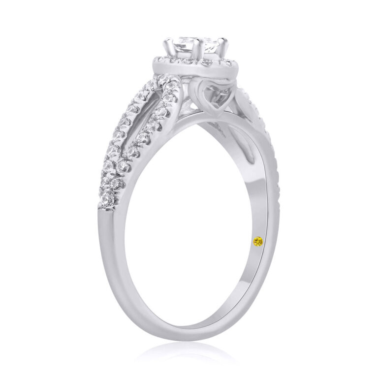 Oval Erosia Looped Shank Lab Grown Diamond Engagement Ring
