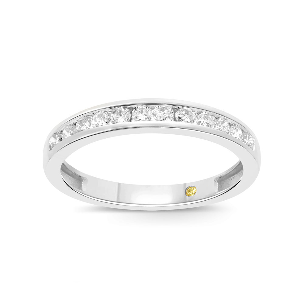 Jaipur Channel Set Lab Grown Diamond Ring | 14K White Gold 3/4 CT. TW.