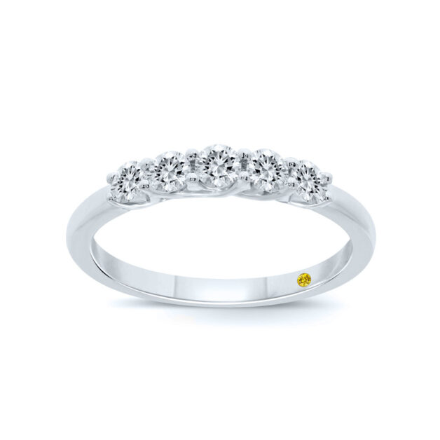Ankara Lab Grown Five Stone Trellis Diamond Ring
