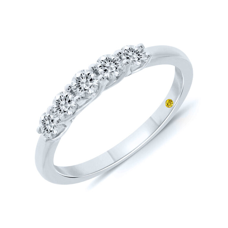 Ankara Lab Grown Five Stone Trellis Diamond Ring