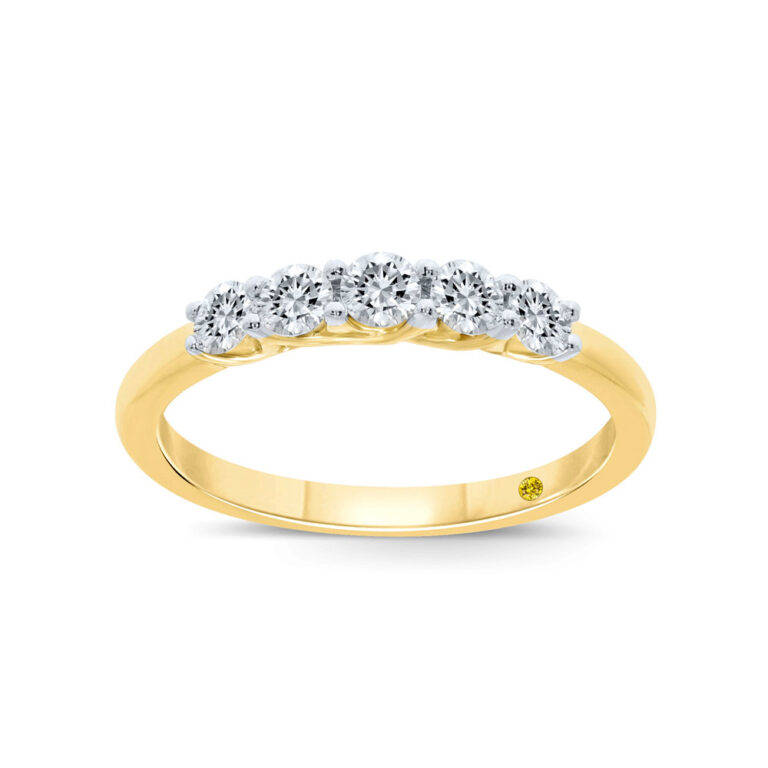 Ankara Lab Grown Five Stone Trellis Diamond Ring