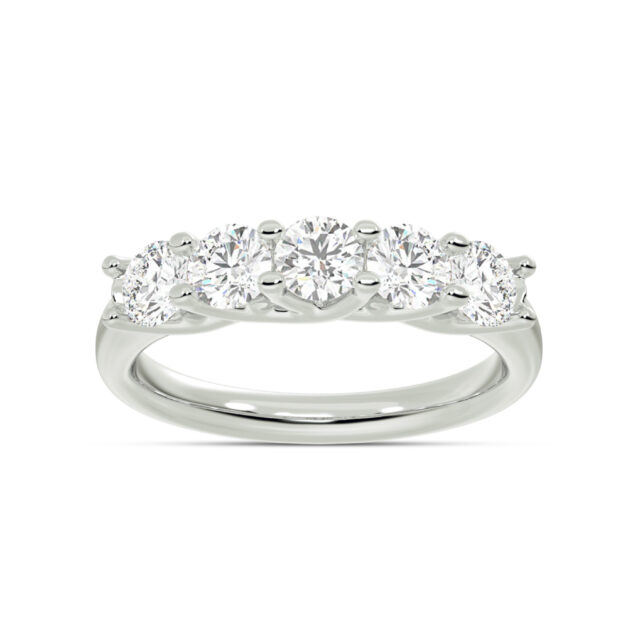 Graduating Five Stone Lab Grown Diamond Trellis Band (2  ct. tw.) 18K - White Gold_1,Graduating Five Stone Lab Grown Diamond Trellis Band (2  ct. tw.) 18K - White Gold_2,Graduating Five Stone Lab Grown Diamond Trellis Band (2  ct. tw.) 18K - White Gold_3,Graduating Five Stone Lab Grown Diamond Trellis Band (2  ct. tw.) 18K - White Gold_4,