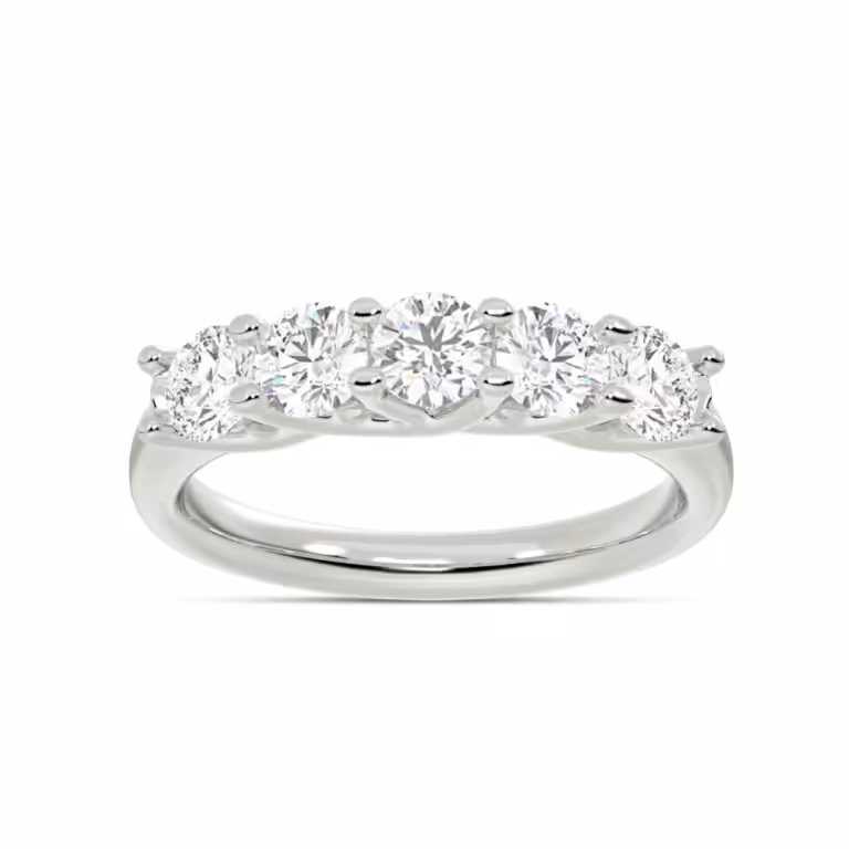 Coorg Graduating Lab Grown Five Stone Diamond Ring