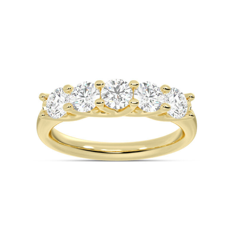 Coorg Graduating Lab Grown Five Stone Diamond Ring