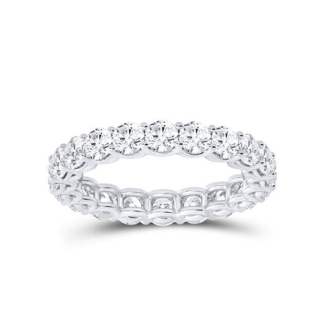 Lab Grown Round Full Diamond Eternity Ring (2 1/2 ct. tw.) - 14K White Gold_1