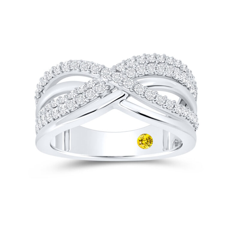 Pompeii Lab Grown Crossover Diamond Ring