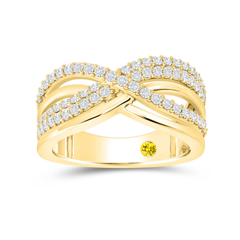 Pompeii Lab Grown Crossover Diamond Ring