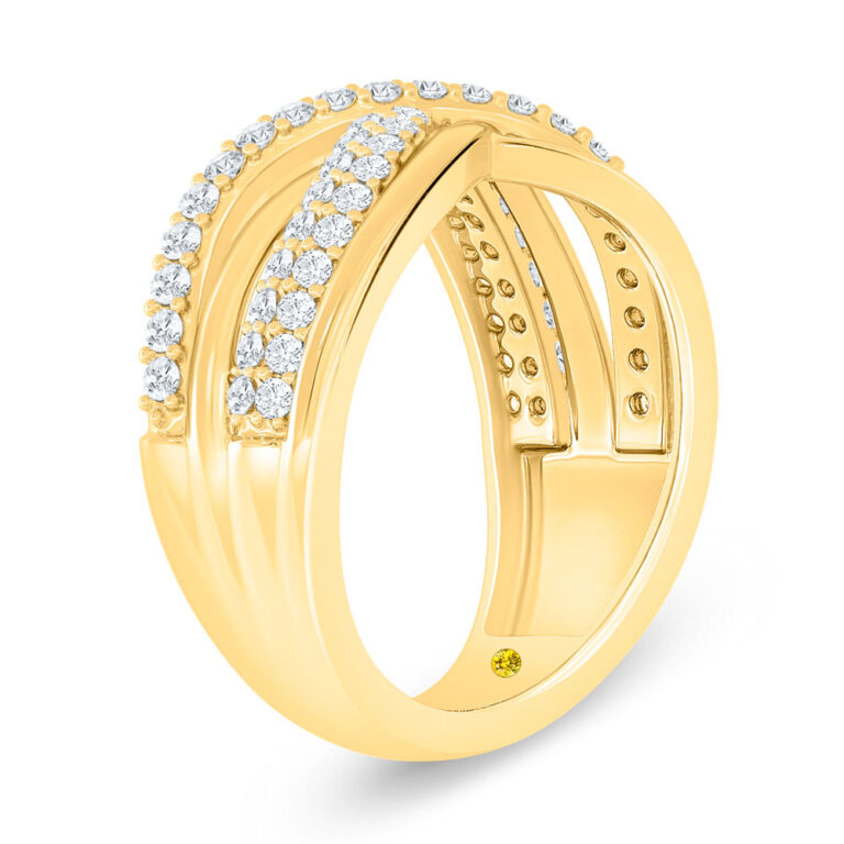 Pompeii Lab Grown Crossover Diamond Ring
