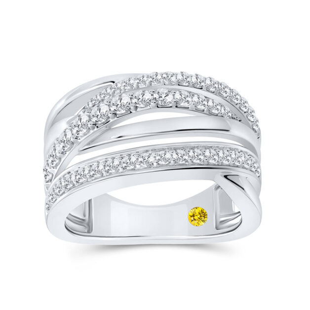 Multi Row Lab Created Diamond Anniversary Ring-7/8 ct. tw.-925 Sterling Silver_1