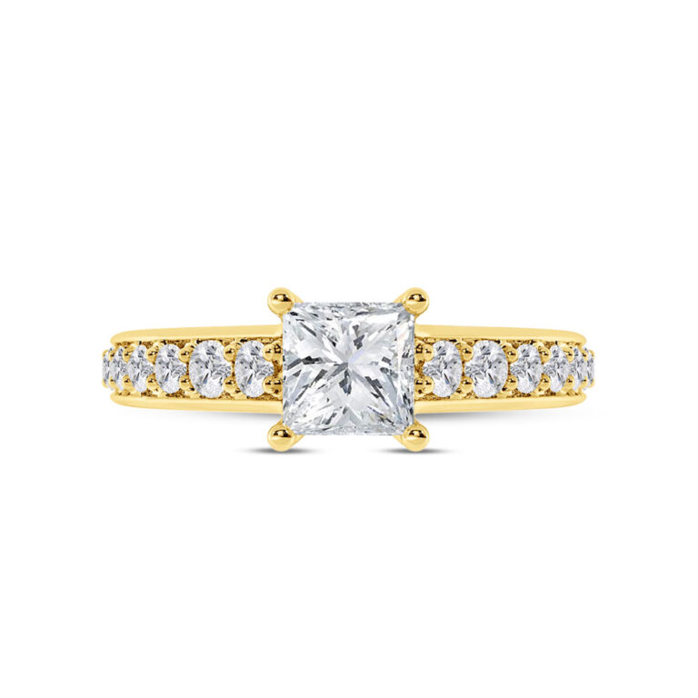 Rio Classic Pavé Set Lab Grown Diamond Engagement Ring