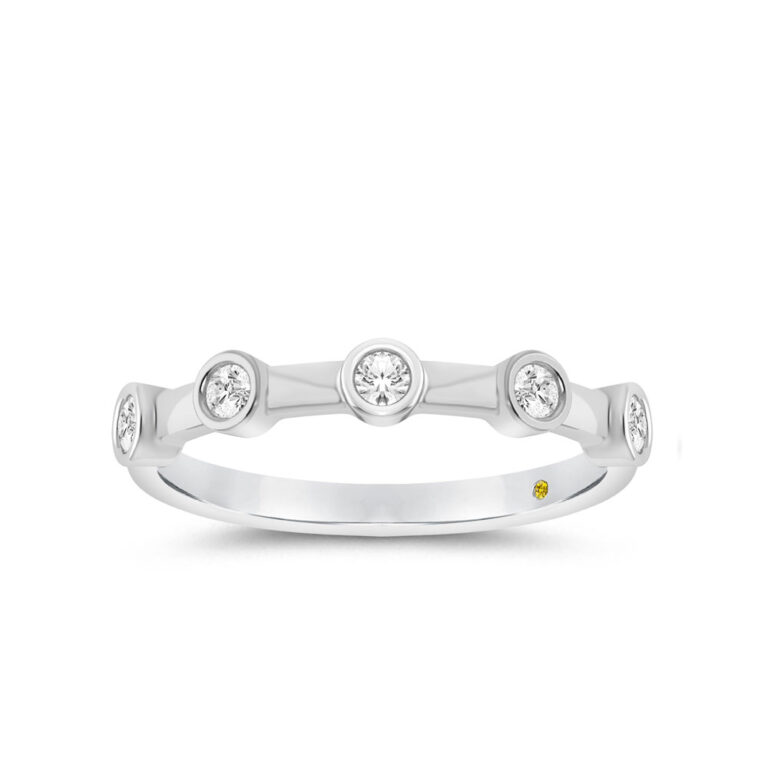 Echo Lab Grown Five Stone Station Diamond Ring