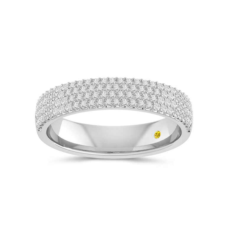Auburn Half Coverage Lab Grown Diamond Ring
