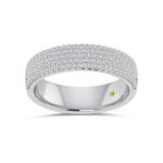 Shop Opulent Multi Row Diamond Band Yellow Gold - La Joya