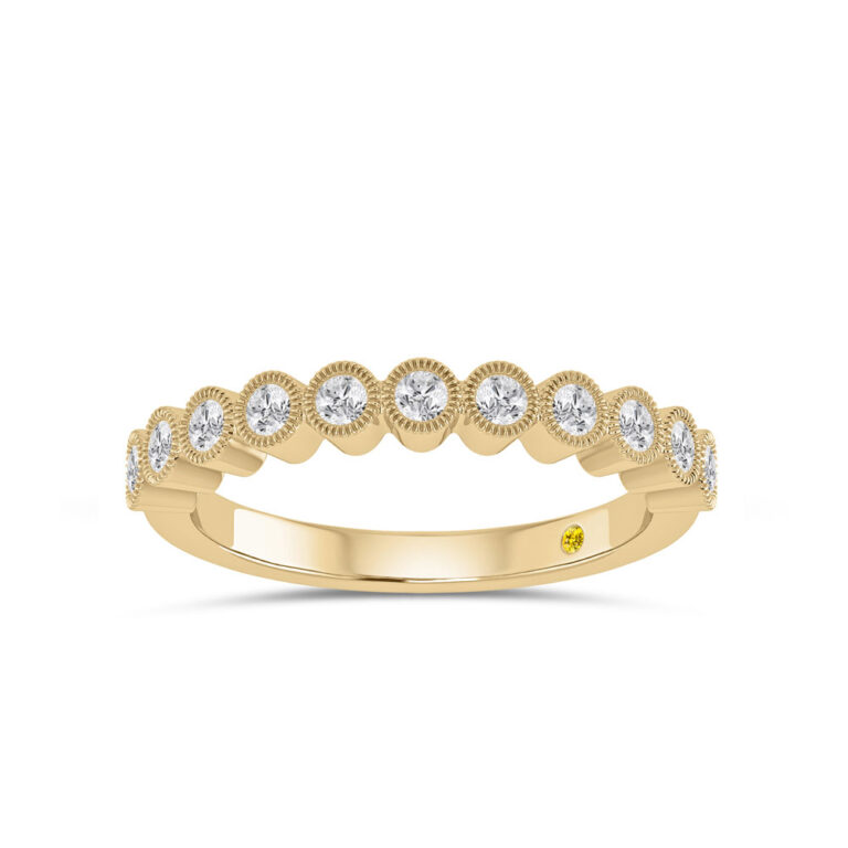 Cameo Vintage Inspired Bezel Set Diamond Ring