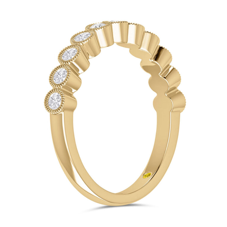Cameo Vintage Inspired Bezel Set Diamond Ring