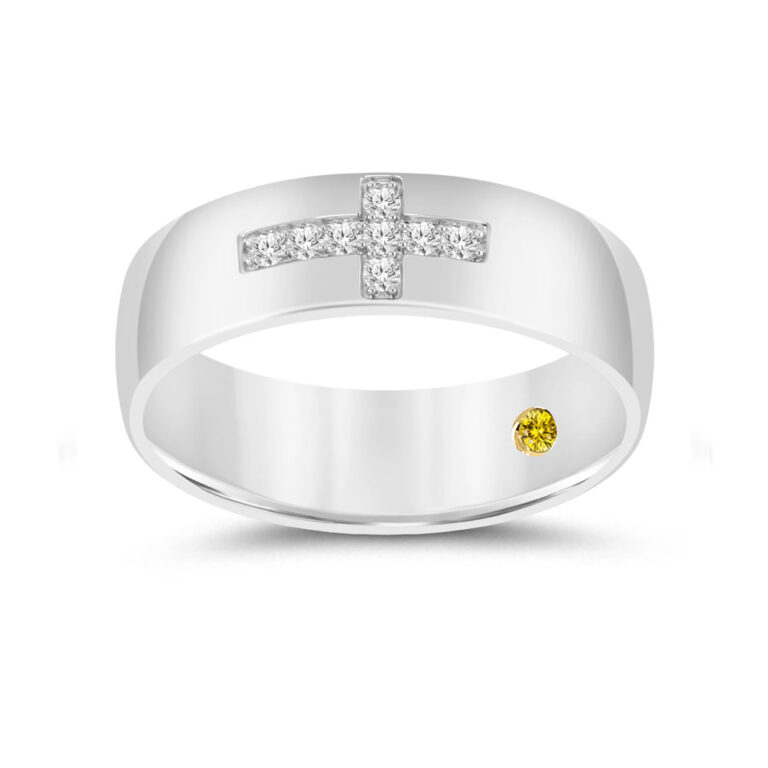 Faith Lab Grown Diamond Cross Ring