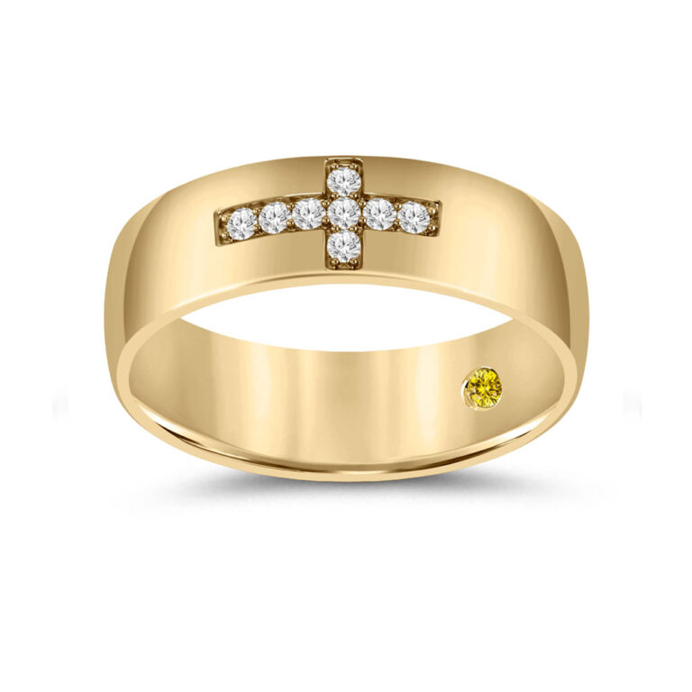 Faith Lab Grown Diamond Cross Ring