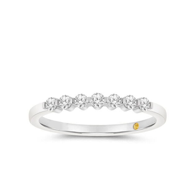 7 Stone Shared Prong Lab Diamond Band-1/4 ct. tw.-18K White Gold_1