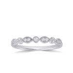 Lab Grown 'Dot-Dash' Diamond Band Ring-1/6 ct. tw.-18K White Gold_1