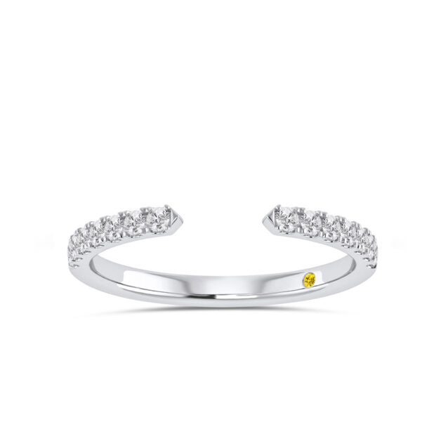 Prong Set Lab Diamond Open Ring-1/4 ct. tw.-18K White Gold_1