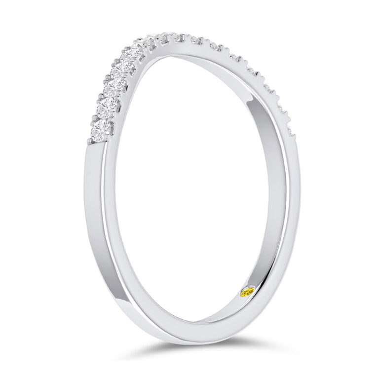 Citrine Contoured Lab Grown Diamond Ring