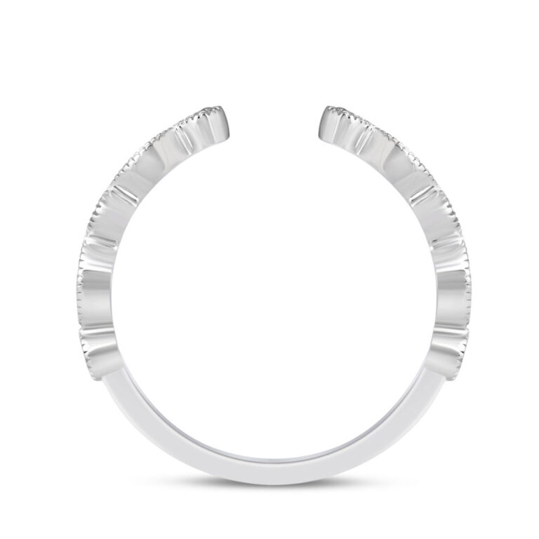 Mae Milgrain Bezel Lab Grown Open Diamond Ring