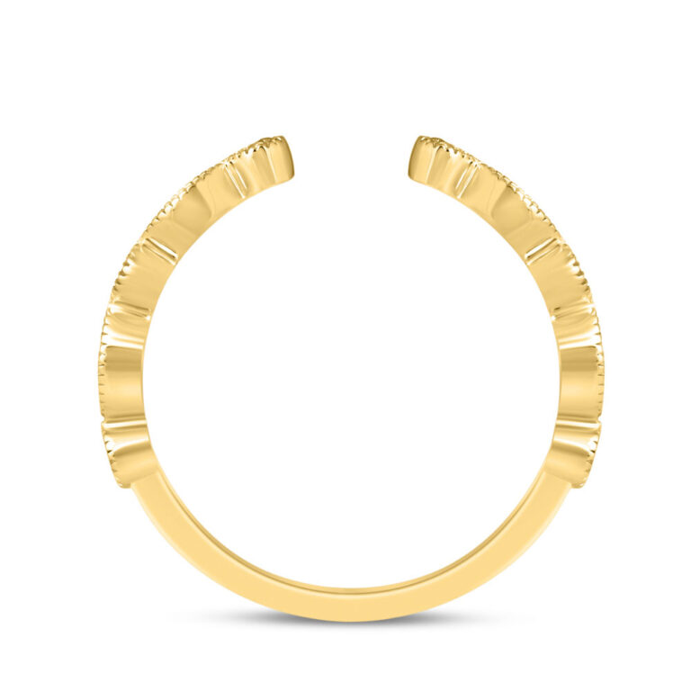 Mae Milgrain Bezel Lab Grown Open Diamond Ring
