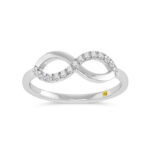 Demure Lab Diamond Infinity Ring-1/6 ct. tw.-18K White Gold_1