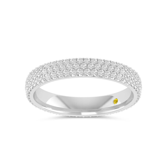 Glamorous Three Row Lab Grown Diamond Eternity Band-1 1/2 ct. tw.-18K White Gold_1