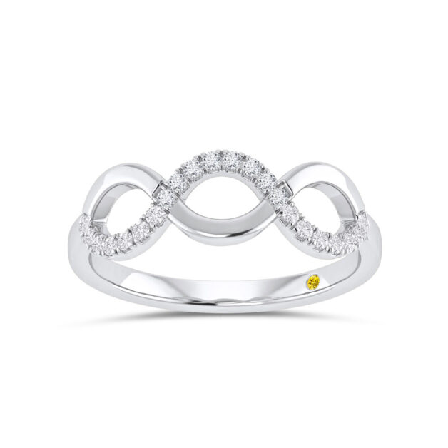 Essential Lab Diamond Infinity Wedding Ring-1/5 ct. tw.-18K White Gold_1