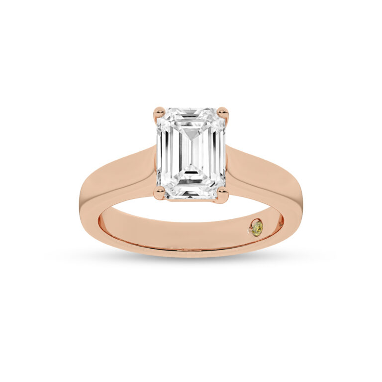 Bold Cross Prong Lab Grown Diamond Solitaire Ring