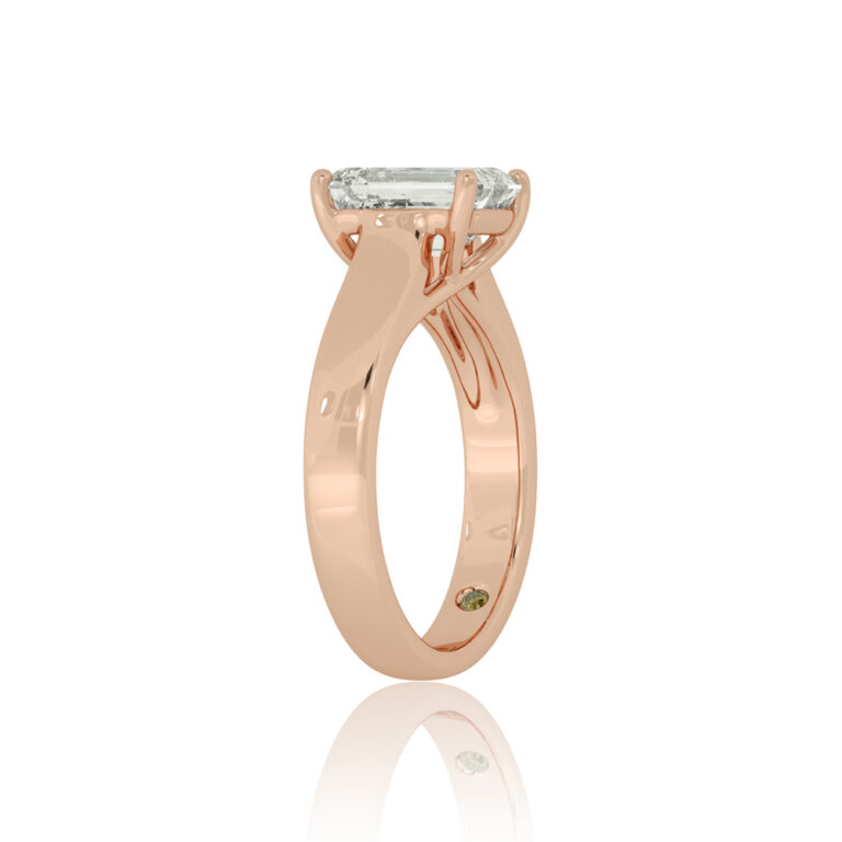 Bold Cross Prong Lab Grown Diamond Solitaire Ring