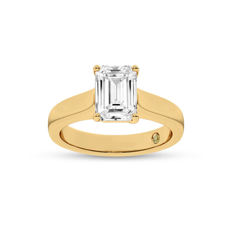 Bold Cross Prong Lab Grown Diamond Solitaire Ring