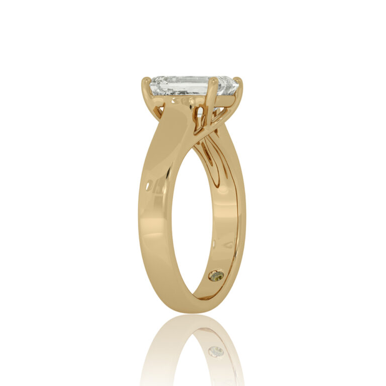Bold Cross Prong Lab Grown Diamond Solitaire Ring