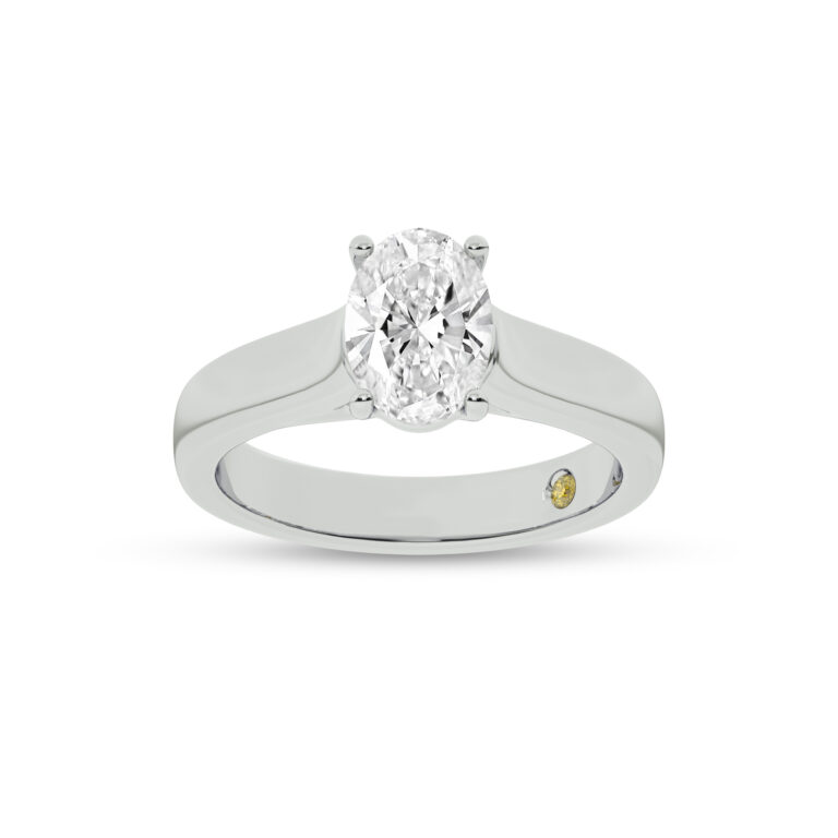Bold Cross Prong Lab Grown Diamond Solitaire Ring