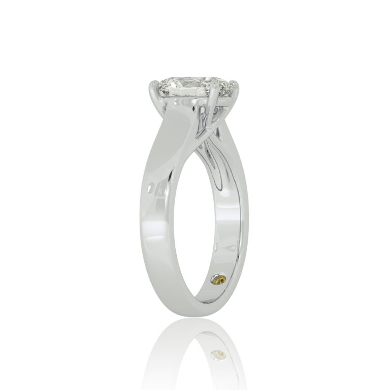 Bold Cross Prong Lab Grown Diamond Solitaire Ring