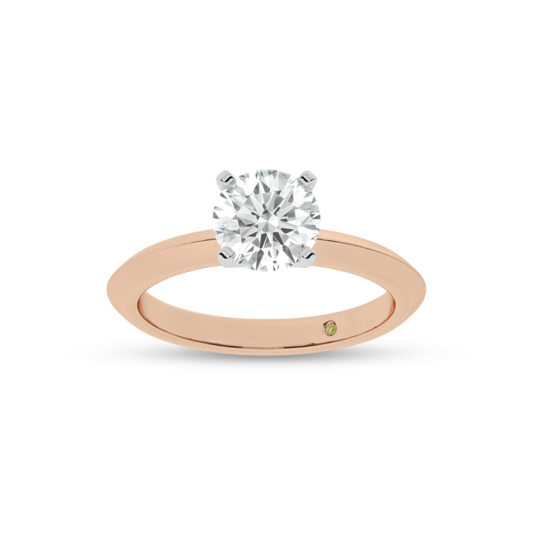 Prism Knife Edged Four Prong Lab Grown Diamond Solitaire Ring
