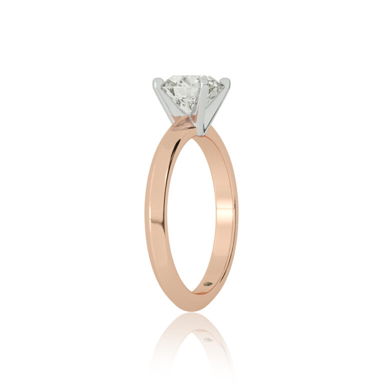 Prism Knife Edged Four Prong Lab Grown Diamond Solitaire Ring